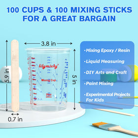 Lilymicky epoxy resin kit-ready cups for easy, mess-free mixing