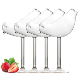 LINALL cocktail glass with a creative bird design, ideal for stylish presentations.