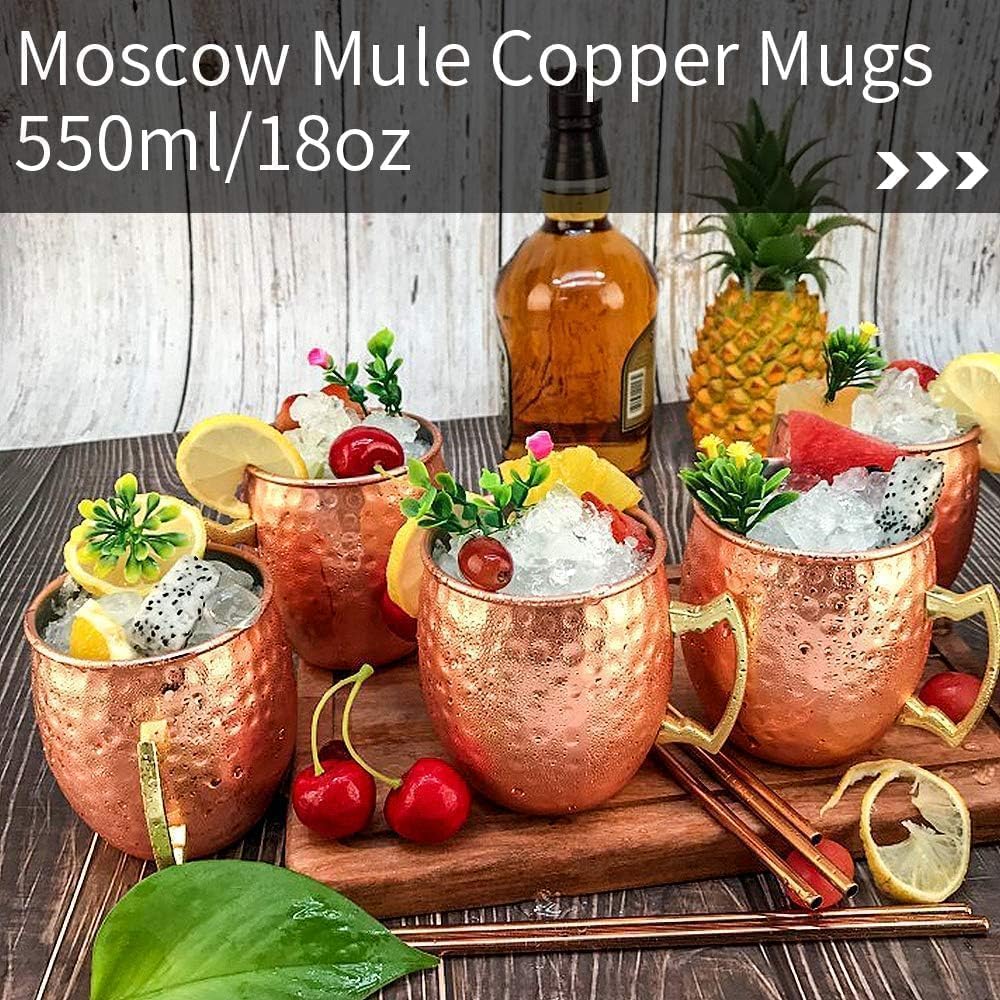 Included copper straws, jigger, and opener with LINALL set for complete entertaining