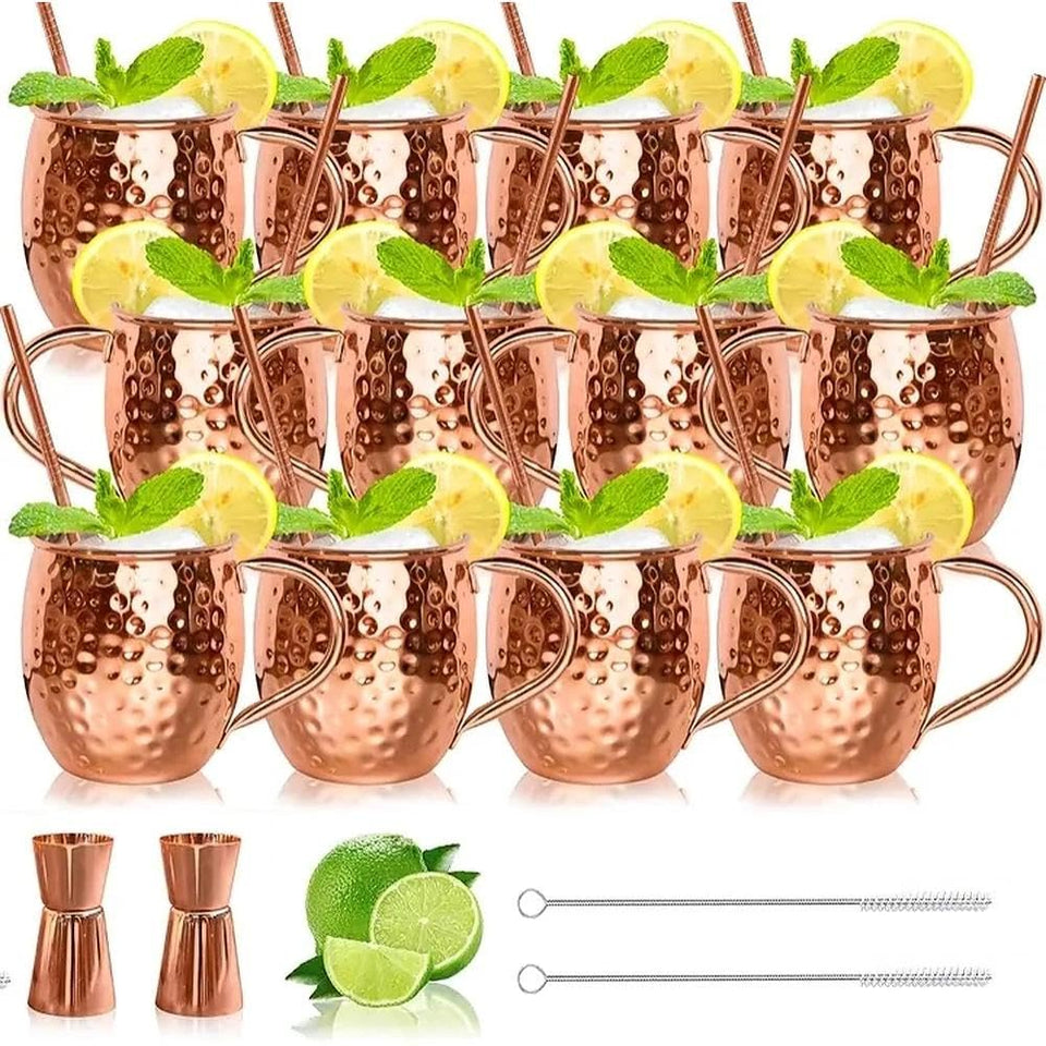 LINALL Moscow Mule mug exterior with mirror finish for stylish entertaining.