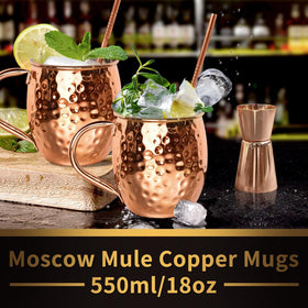 LINALL copper mug with lacquered exterior preserves shine over time.