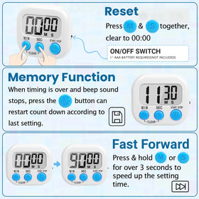 Linaustfb batteries not included; replace AAA as needed for clear timing.