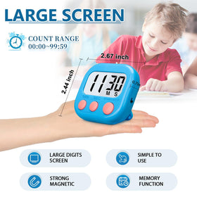 Linaustfb large LCD display timer makes numbers easy to read during classes.