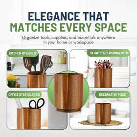 Linda's Essentials rotating base keeps utensils within reach