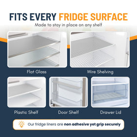 Linda's Essentials clear, washable kitchen liners keep surfaces looking sleek