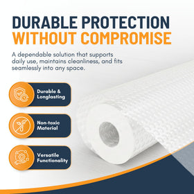 Linda's Essentials cut-to-fit liner for customized shelf protection