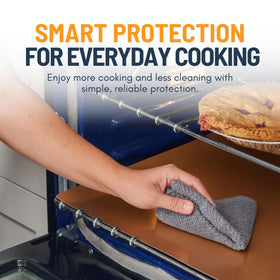 Linda's Essentials cut-to-fit liner easily tailored to your oven model