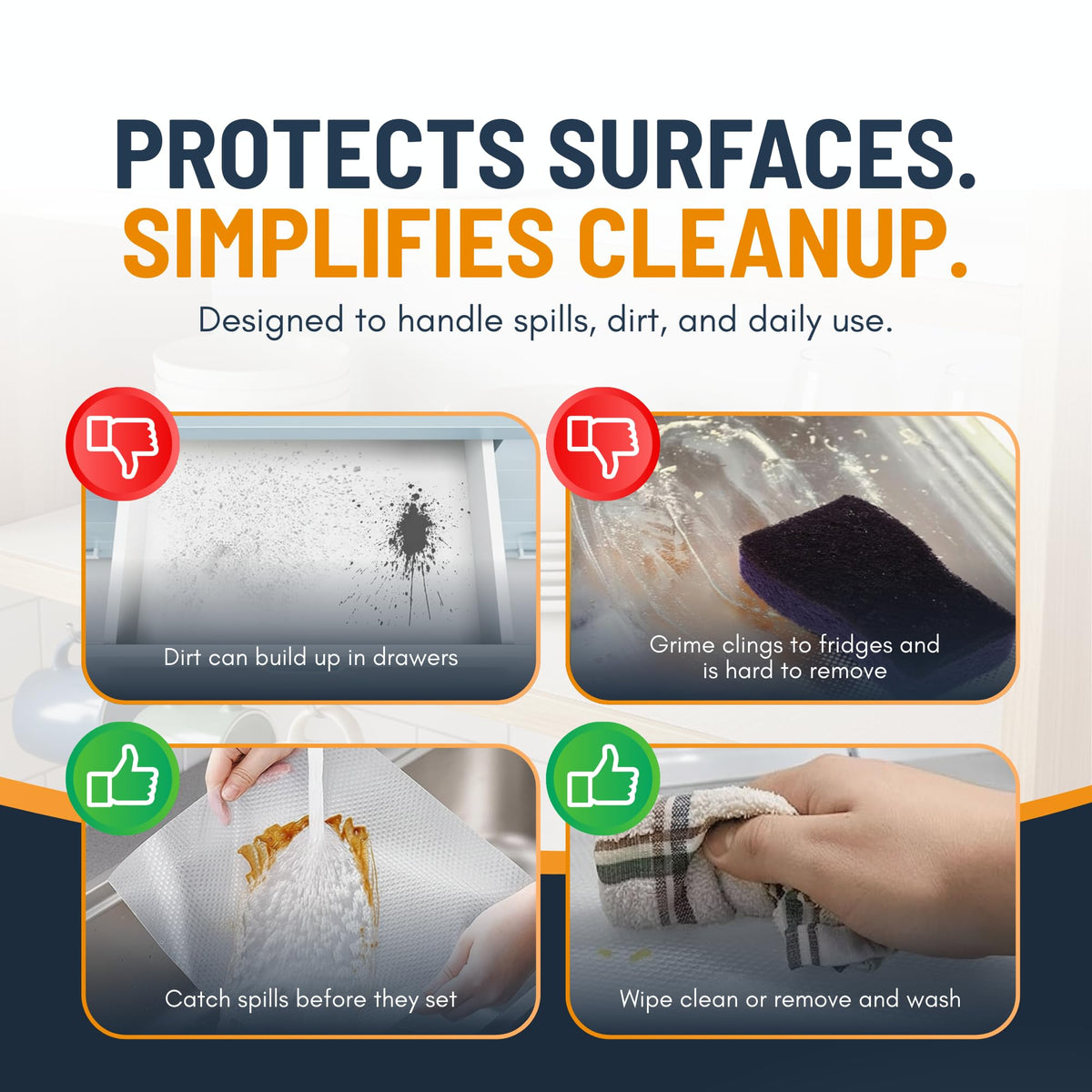 Linda's Essentials 12x240 clear liner blends with any decor