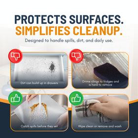 Linda's Essentials 12x240 clear liner blends with any decor