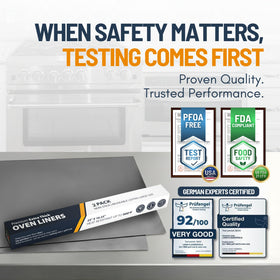 Linda's Essentials compatible with electric and gas ovens for versatile use.