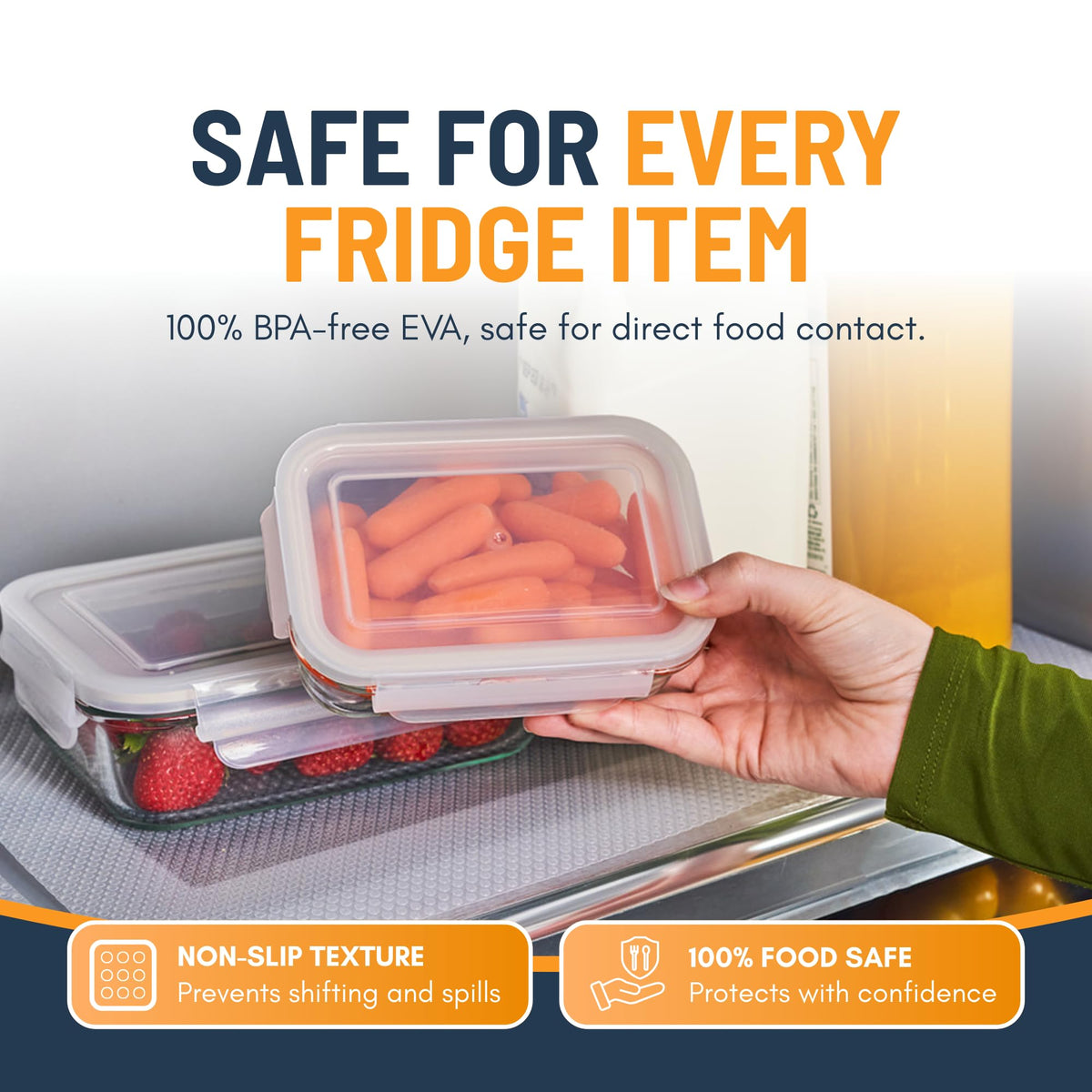 Linda's Essentials cut-to-size fridge liner for drawers and cabinets