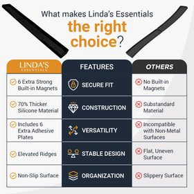 Linda's Essentials kitchen organizer enhances access while cooking without crowding the stovetop.