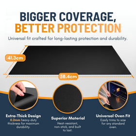 Linda's Essentials liner demonstrates heat resistance up to 500°F for safe use.