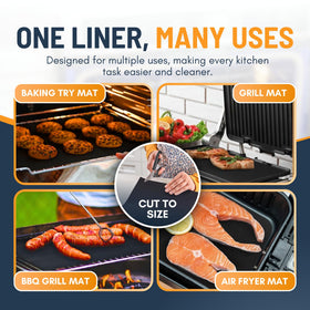 Linda's Essentials liners offer multi-functional use as grill and baking mats.