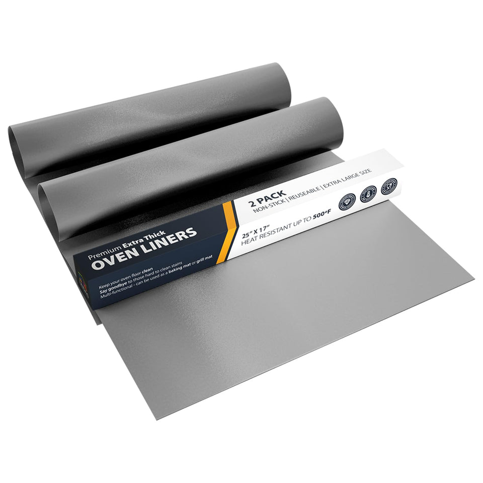 Linda's Essentials oven liner bottom-coverage keeps spills in check and cleanup simple.