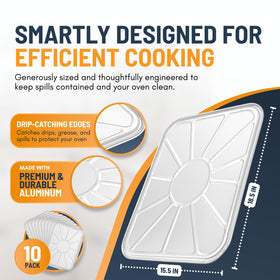 Linda's Essentials oven liner bottom-inside-oven shields floors from drips during roasting.