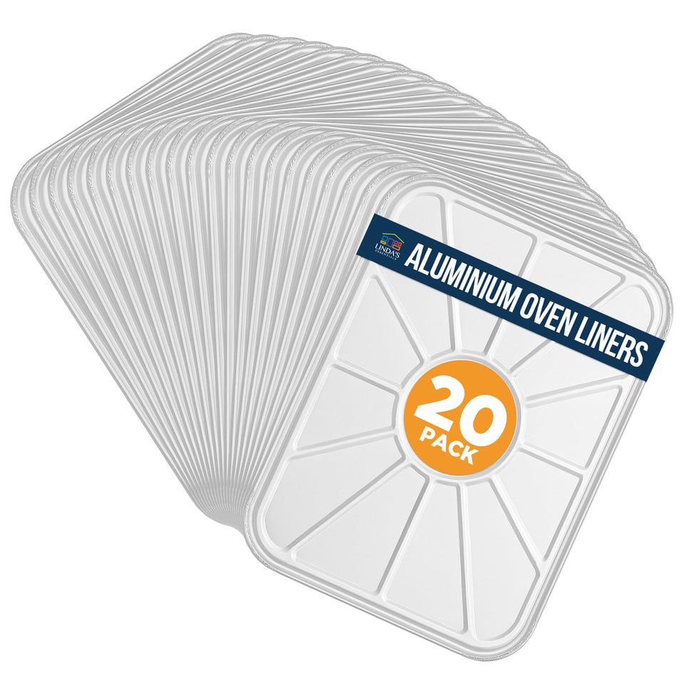 Linda's Essentials oven liner bottom pack 20 catching spills for quick cleanup