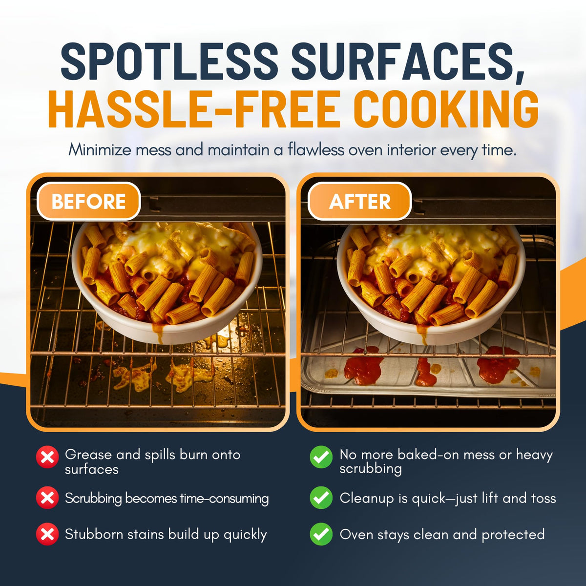 Linda's Essentials oven liner multi-use baking tray supports roasting and grilling