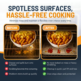 Linda's Essentials oven liner multi-use-grill-mat supports grilling and baking cleanup.