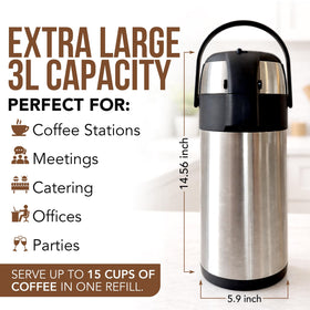 Linda's Essentials quiet dispensing pump reduces spill risk.