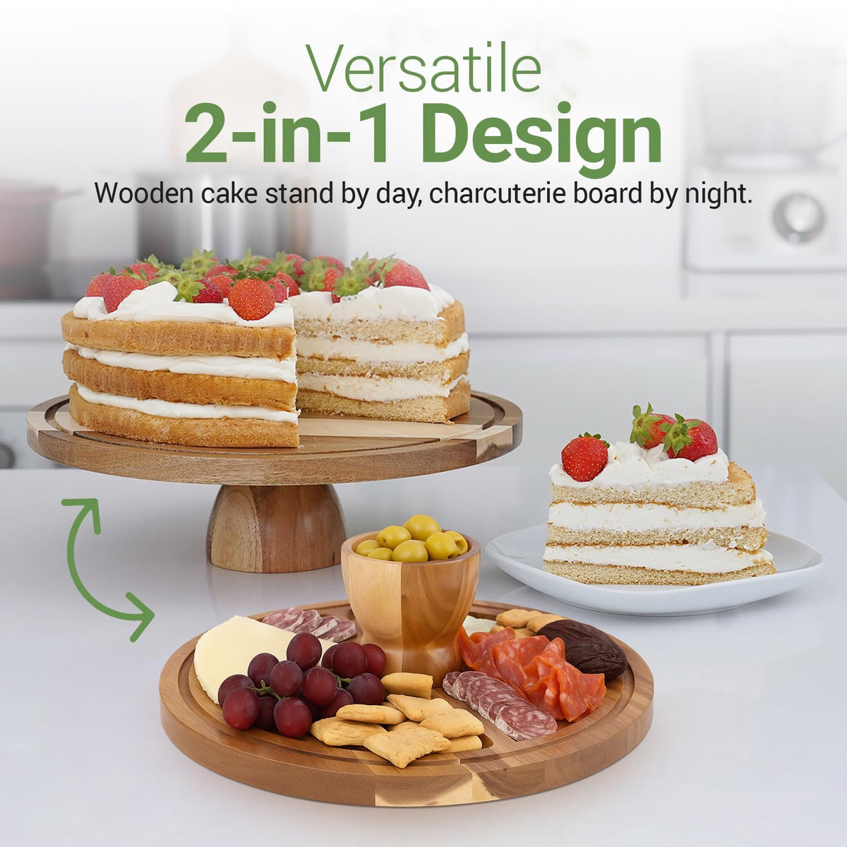 Linda's Essentials shatterproof acrylic dome protects desserts while keeping display elegant.