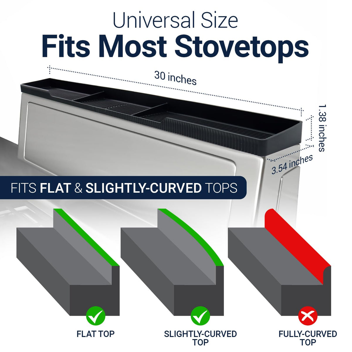 Linda's Essentials silicone magnetic over the stove shelf side mount demonstrates secure attachment during meal prep.
