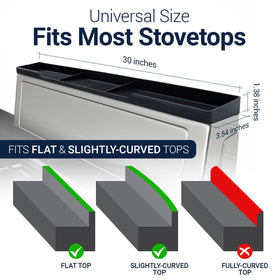 Linda's Essentials silicone magnetic over the stove shelf side mount demonstrates secure attachment during meal prep.