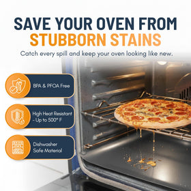 Linda's Essentials two-pack oven liners offer durable protection for busy kitchens.