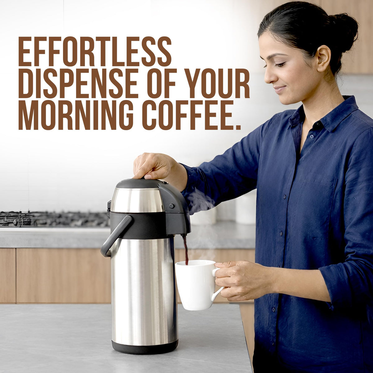 Linda's Essentials wide-mouth opening allows quick filling and cleaning.