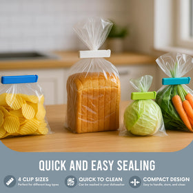 Linden Sweden Twixit! medium clip in kitchen keeps bags organized