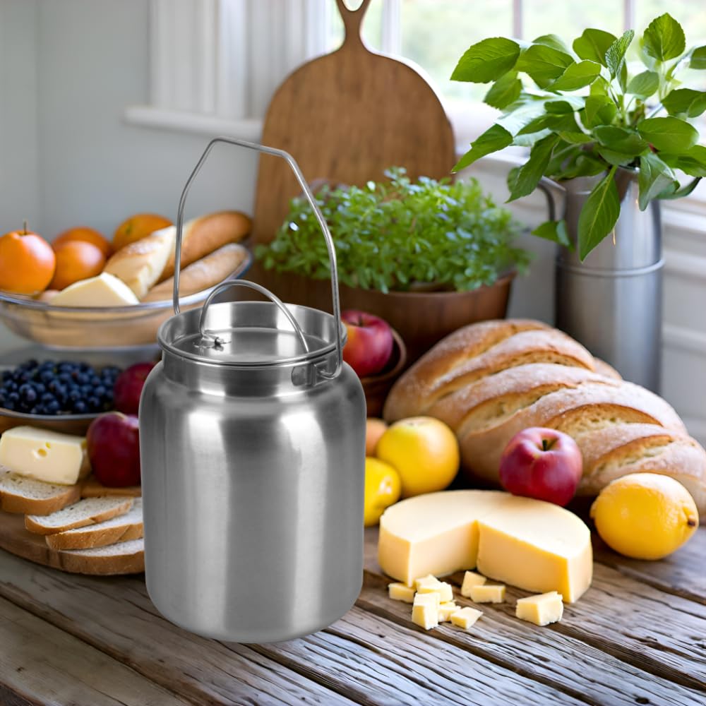 Lindy's polished finish milk jug adds sleek style to any kitchen.