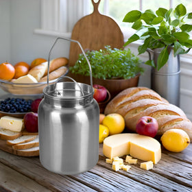 Lindy's polished finish milk jug adds sleek style to any kitchen.