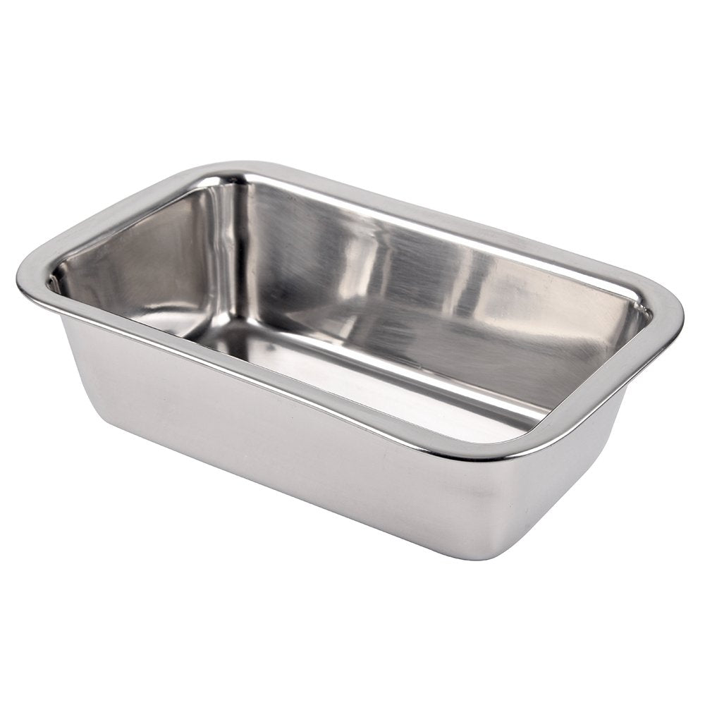 Lindy's stainless-steel loaf pan side handle provides a secure grip during transfers.