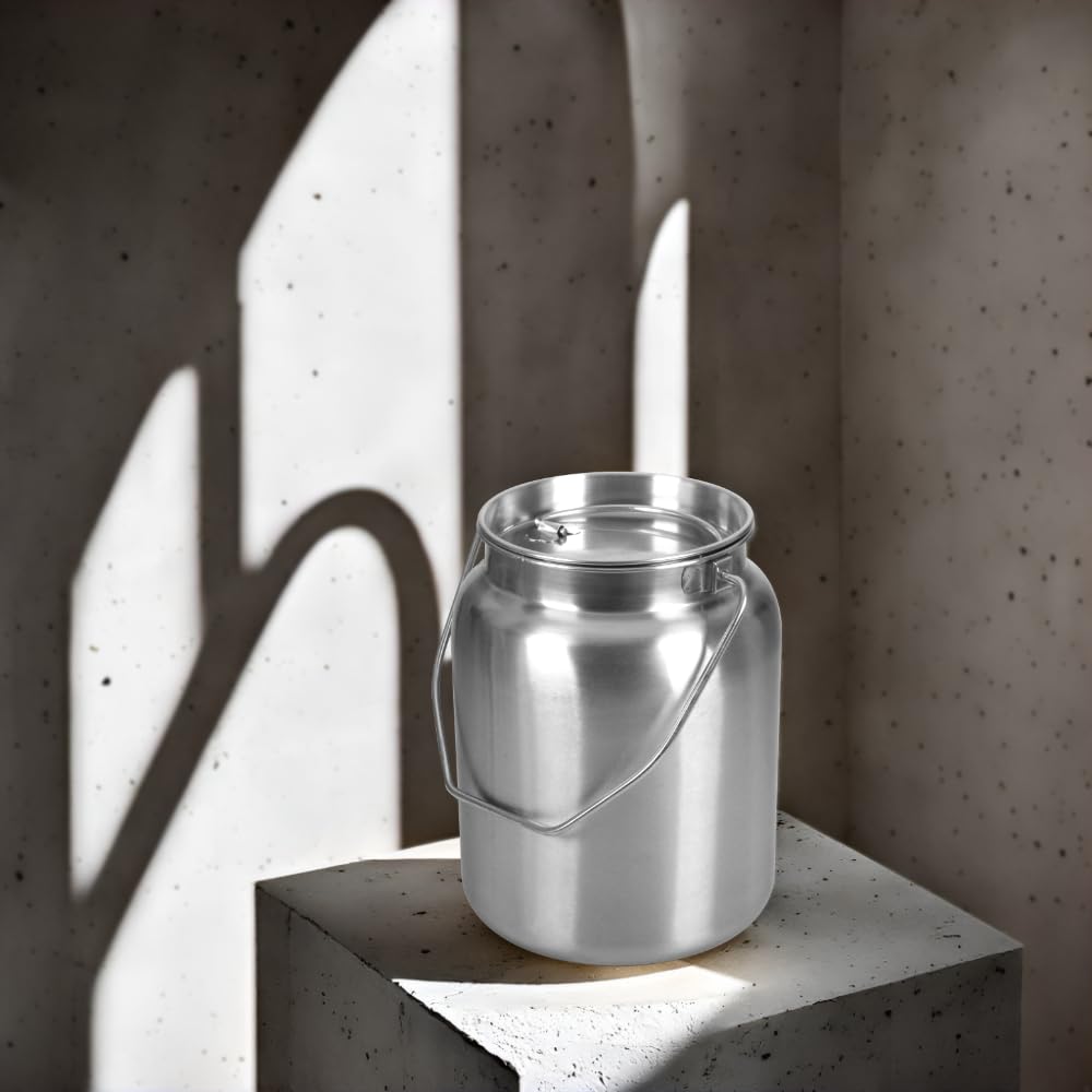 Lindy's stainless steel milk jug ready for camping and outdoor beverages.
