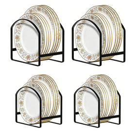 LINFIDITE 4-pack large plate holder demonstrates sturdy storage for 8–12 inch plates.