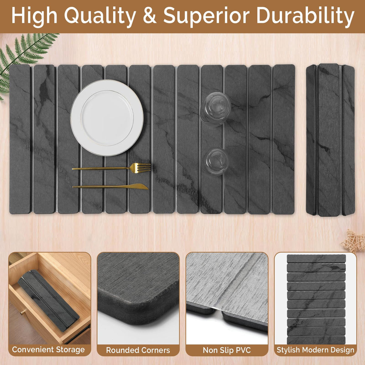 Linidcoud anti-slip pad keeps the drying mat stable