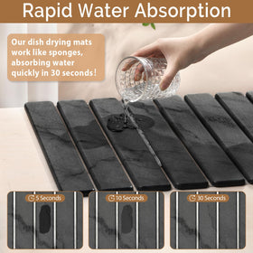 Linidcoud anti-slip pad keeps mats steady during dishwashing and drying.