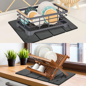 Linidcoud diatomaceous earth mat is highly absorbent for countertops.