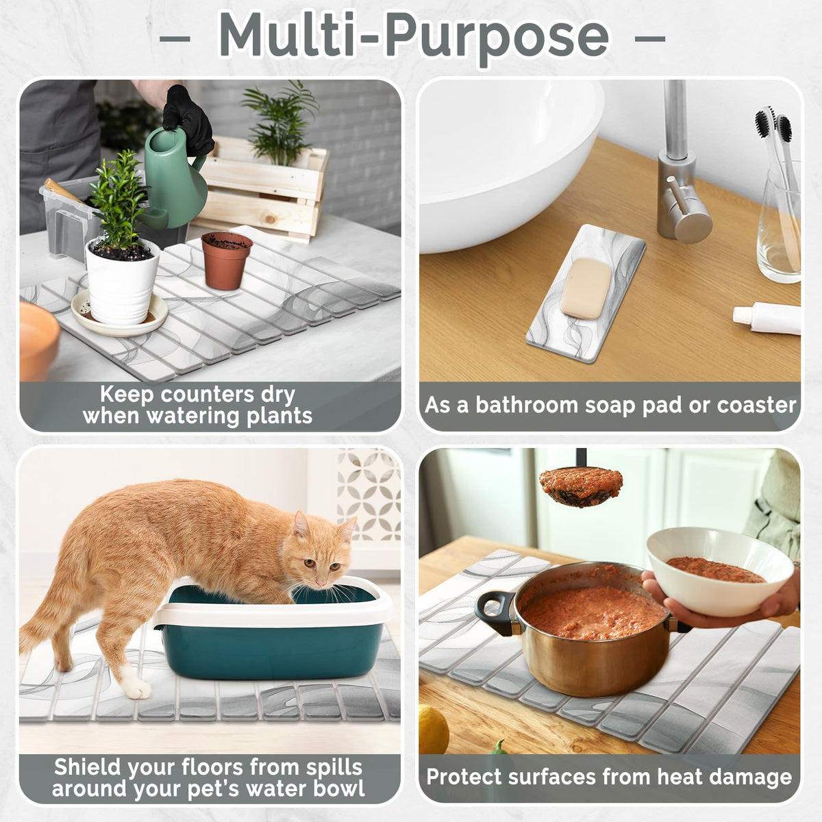 Linidcoud heat-resistant mat protects countertops from hot pots