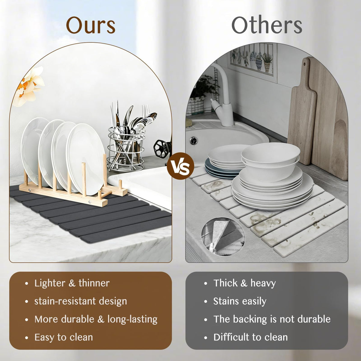 Linidcoud heat-resistant surface protects countertops when placing hot pots.