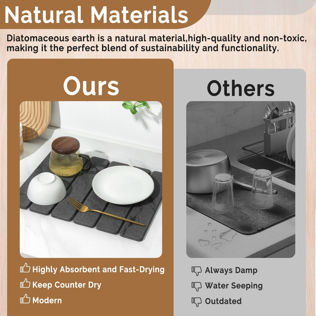 Linidcoud versatile mat doubles as bath mat or plant saucer