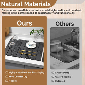 Linidcoud kitchen-counter-use mat dries efficiently while protecting surfaces.