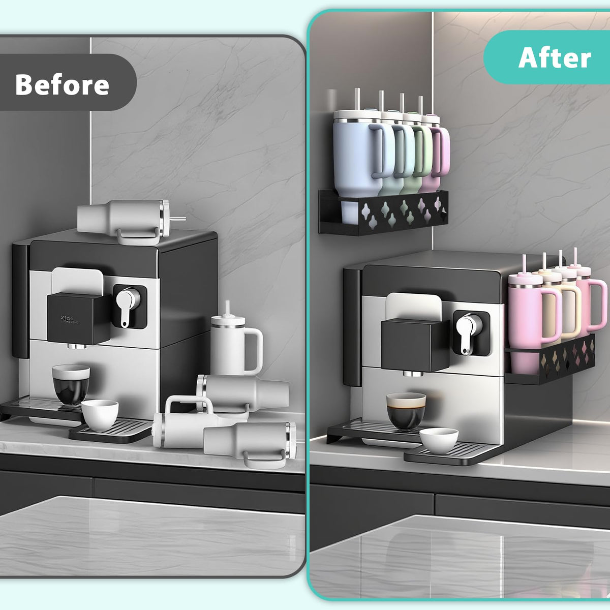 Linidcoud space-saving design reduces countertop clutter.