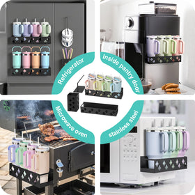 Linidcoud straw storage rack mounted for easy daily access.