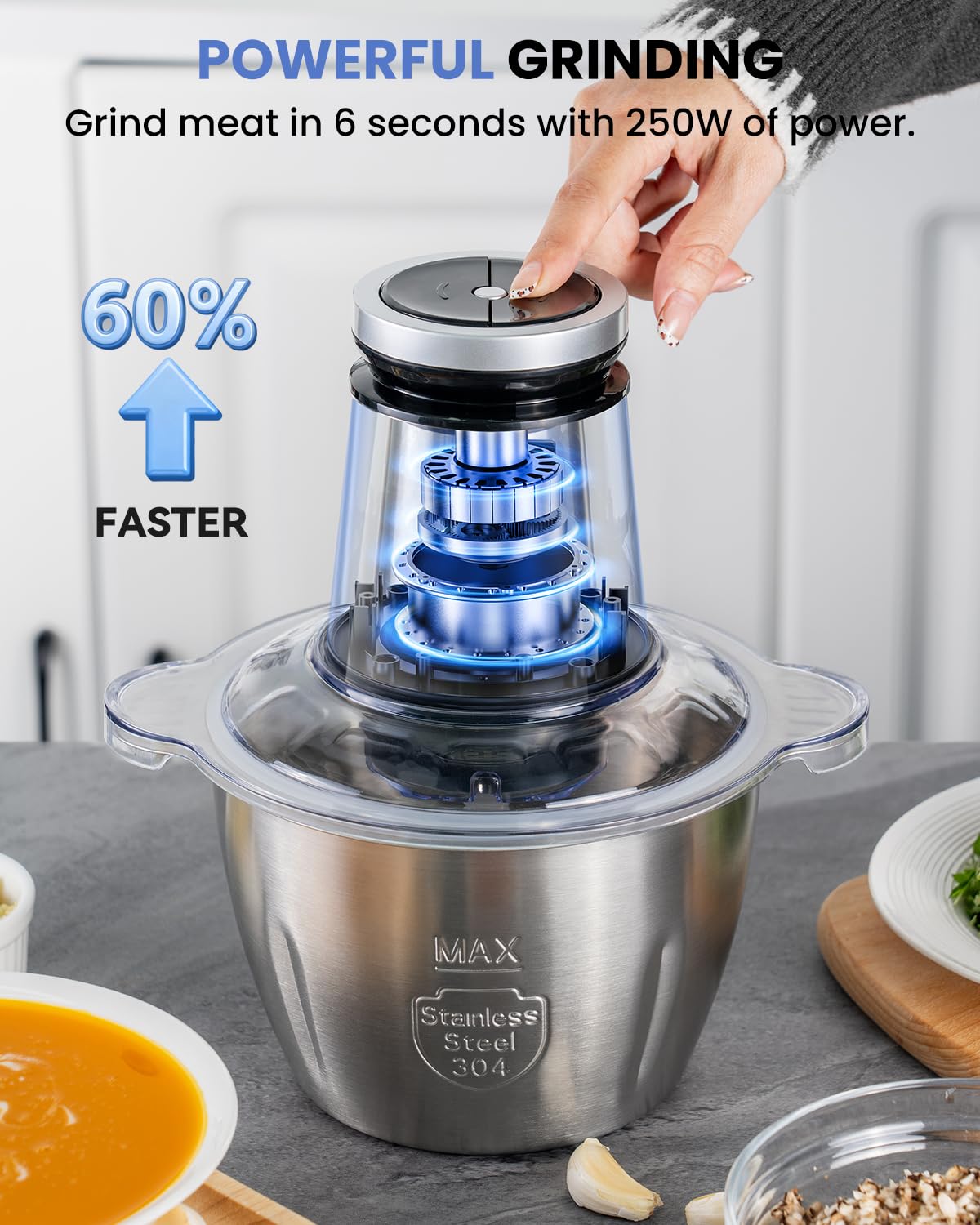 LINKChef 10-cup bowl ready for large batches and family feasts.