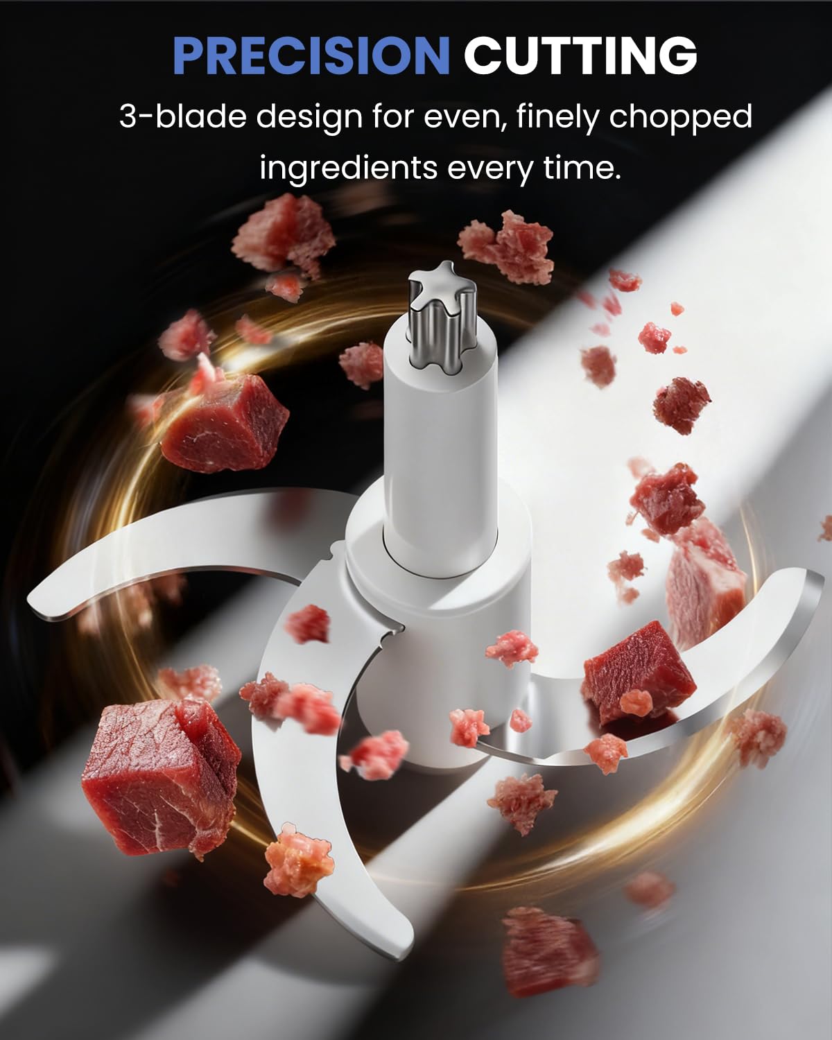 LINKChef stainless steel blades designed for durable chopping and mincing.
