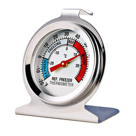LinkDm thermometer features stainless steel body and wide base for versatile placement