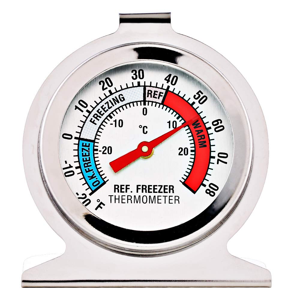 LinkDm four-pack large dial thermometer suitable for freezer and refrigerator use