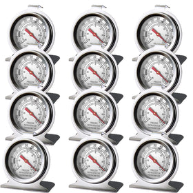 LinkDm stainless steel thermometer with a large dial for precise fridge readings.