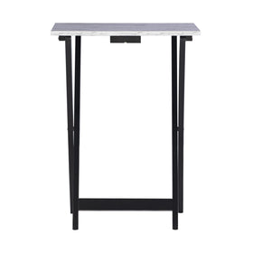 Linon Tray Table Set in living room use beside sofa for meals or work